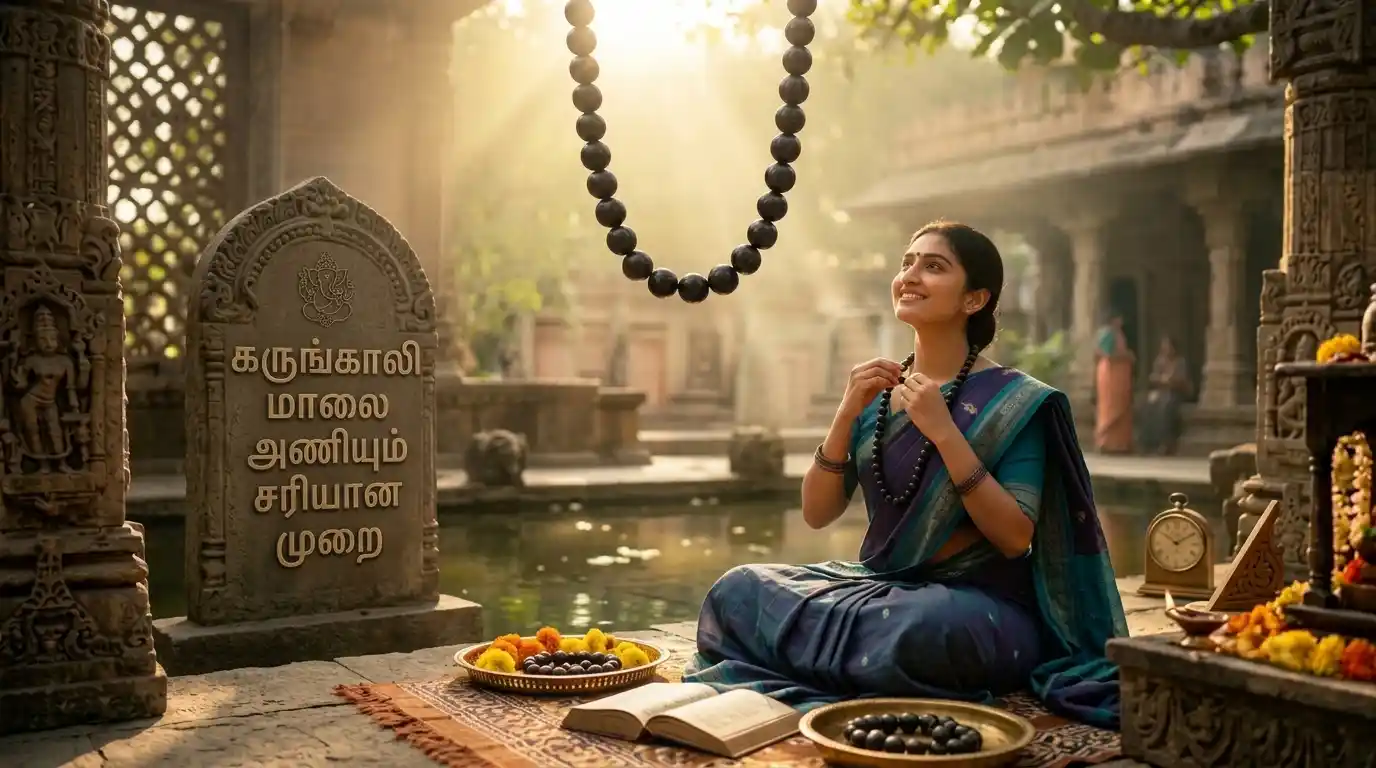கருங்காலி மாலை அணியும் சரியான முறை