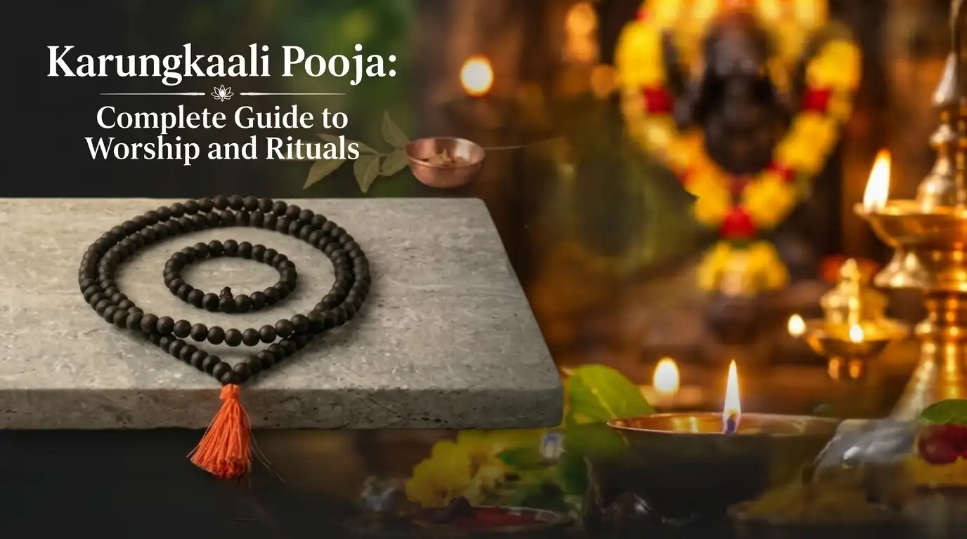 Karungkaali Pooja worship with traditional offerings