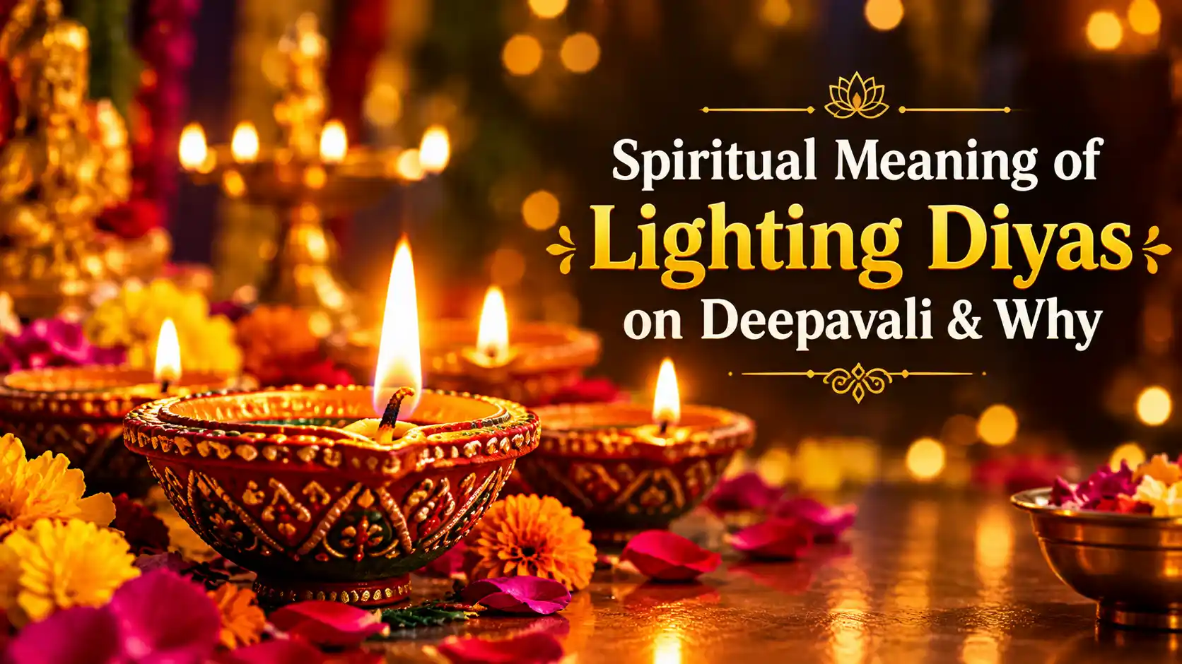 Traditional clay diyas glowing brightly during Deepavali festival