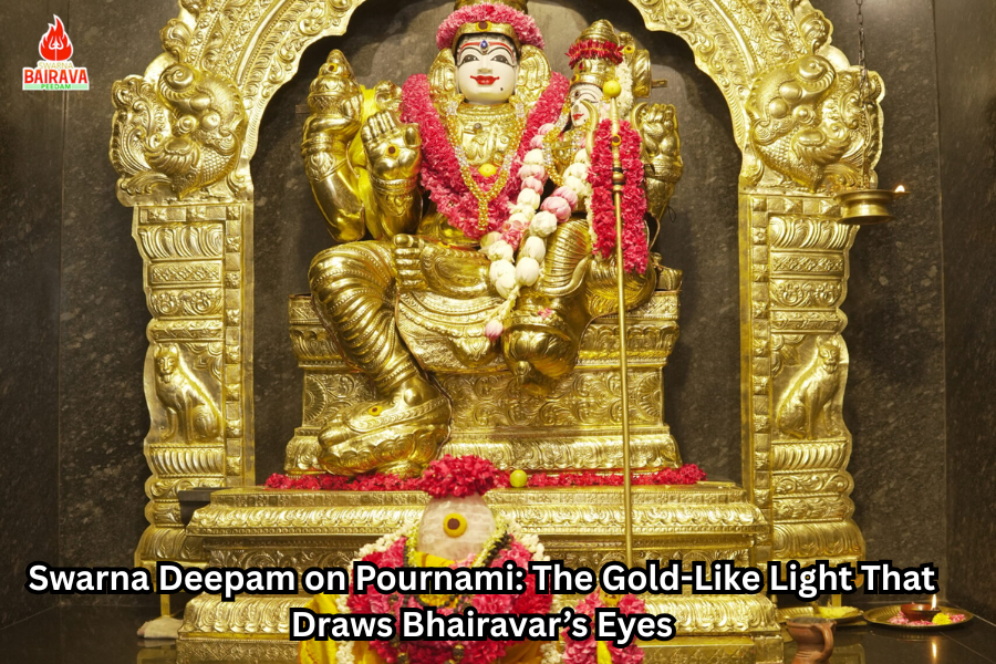 Swarna Deepam on Pournami: The Gold-Like Light That Draws Bhairavar’s Eyes